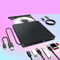 thumbnail image 2 of Multifunctional External CD/DVD Drive Burner Black with SD/TF & USB3.0 Slots Optical Drive for PC Laptop, 2 of 5