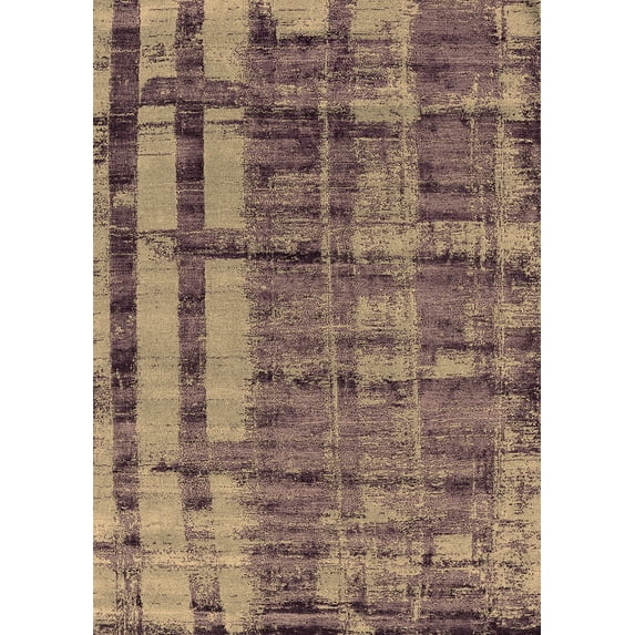 Ahgly Company Indoor Rectangle Oriental Brown Industrial Area Rugs, 7' x 9'