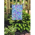 thumbnail image 2 of JSDART Motif Bleu Vitrail Coloré Abstrait Asymétrique Drapeau de Jardin Bannière Décorative Maison 28x40 Pouces, 2 of 2