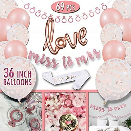 Bachelorette Party Decorations Supplies Rose Gold Bridal Shower