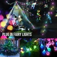 thumbnail image 4 of LED String Lights USB Plug in 19 Color Changing String Lights with Remote 21.3FT 50 LED Multicolor Globe Fairy Lights for Bedroom Indoor outdoor Girls Dorm Wedding Party Christmas Tree Decorations, 4 of 17