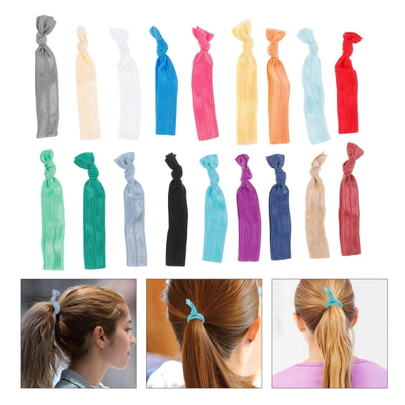 Minkissy 100pcs Cute Hair Styling Accessories for Women Ponytail Holders made of Fabric for Workout