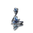 thumbnail image 6 of Silver Colour Earrings For Women Blue Butterfly Design Silver Pendant On Hand And Ear Jewelry Set Gift For Her, 6 of 7