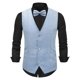 thumbnail image 1 of pstuiky Camiseta sin mangas para hombre, Blusa sin mangas con cuello en V, botones y pajarita con bolsillos estampados a la moda para hombre Chaleco de hombre l, 1 of 3