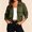 Army Green, variant on Women's Casual Collar Long Sleeve Outdoor Button Jacket for Sports Fitness Yoga Shower Resistant White XL