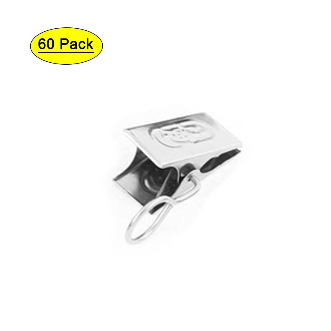 Uxcell Home Window Shower Drapery Curtain Rod Hook Clips Clamps 60pcs