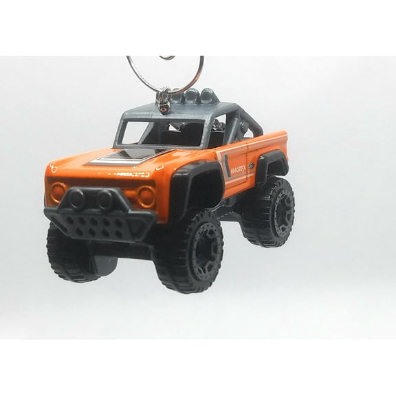 Christmas Ornament for Custom Ford Bronco Orange/Gray Roof