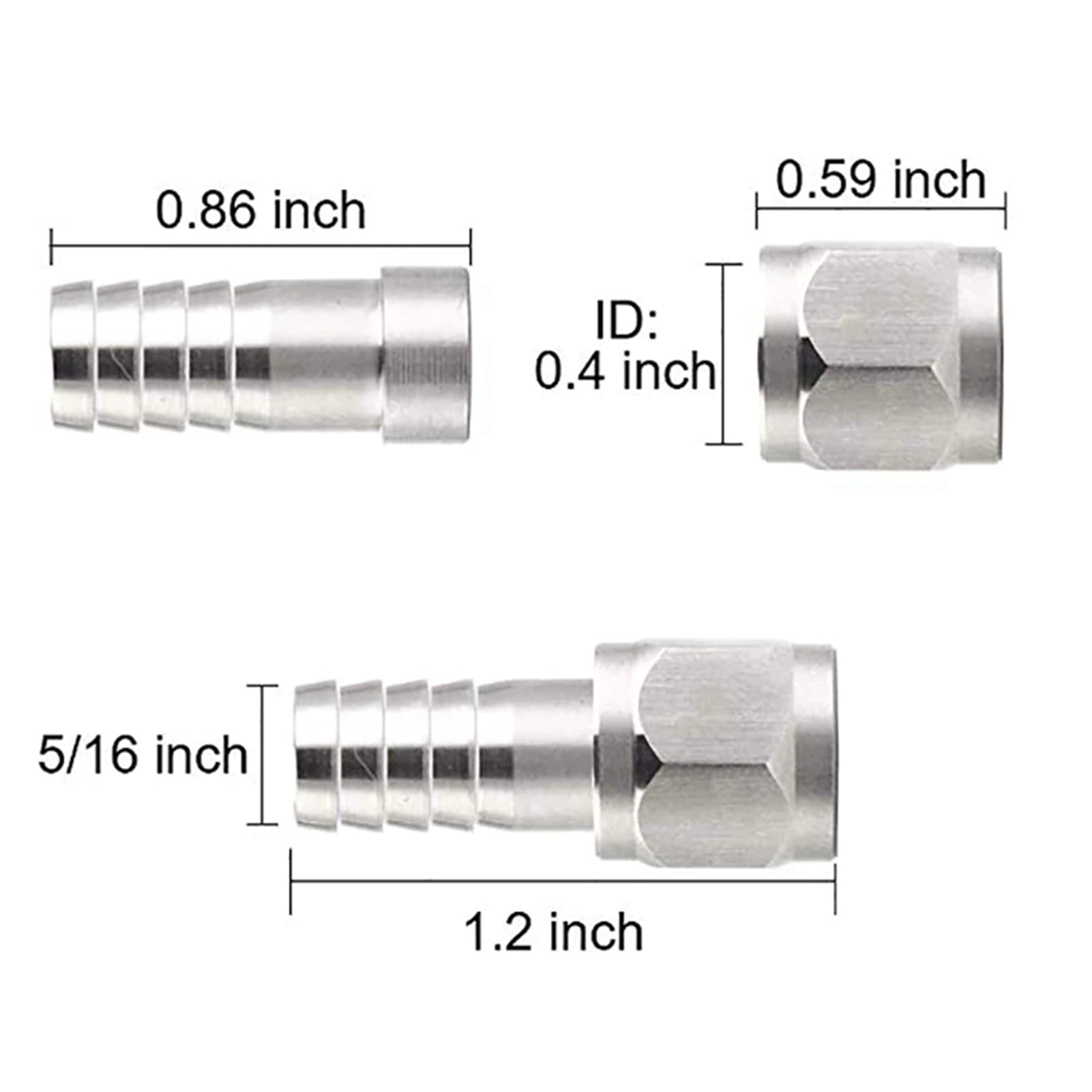 Beer Brewing Kegging Tools KXIUOA Stainless Steel Barb Fitting,Barbed Nut Sets,Barb Disconnects