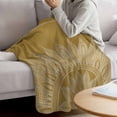 thumbnail image 3 of Brown Boho Blanket Soft Cozy Warm Throw Blanket for Couch, Plush Fuzzy Flannel Fleece Blankets for Sofa, Middle Century Abstract Floral Ethnic Art Bed Blankets Lightweight Gifts for Women, 40"x60", 3 of 9