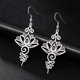 thumbnail image 3 of Pendientes Colgantes Flor de Loto Mujer Liling Acero Inoxidable, 3 of 4
