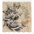 thumbnail image 2 of Ambesonne Flower Shower Curtain, Grunge Roses Composition Art, 69"Wx75"L, Evergreen, 2 of 4
