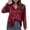 Wine, variant on Kovlvoll Long Sleeve Shirts for Women Satin Casual Comfy Button up Shirt Fashion Solid Color Blouses Tops