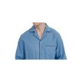 thumbnail image 3 of Apparonia Mens Pajamas Set Cotton Notched Collar Pajamas for Men Long Sleeve Mens Sleepwear with Pockets & Front Fly Light Blue Diamond Geometric S, 3 of 7