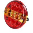 thumbnail image 4 of 2PCS 12/24v LED Round Light Trailer Tail Light Hamburg Lighting for Truck Caravan (red & amber, round), 4 of 5