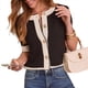 thumbnail image 1 of Cárdigan de Corta para Mujer, Cuello Redondo, Botones, Top de Punto Corto Negro XS, 1 of 7