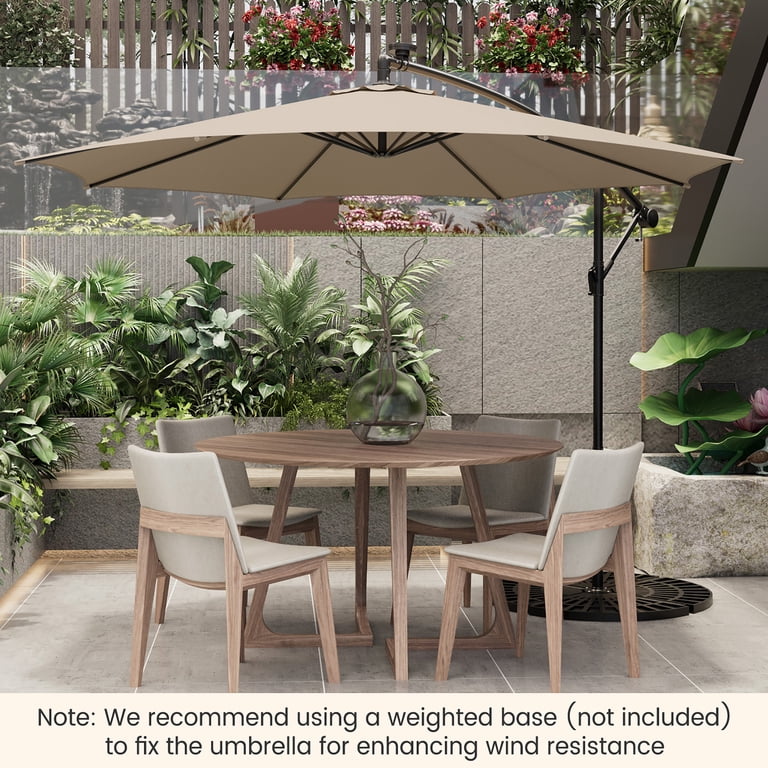 heavy duty outdoor patio table umbrella wind resistant 7.5Ft Umbrella, With Push Button Tilt And Crank, Uv Protection Waterproof Market Sun Umbrella With 6 Sturdy Ribs For resistant canopy fabric for flexible backyard and patio shade. 10FT Solar Offset Umbrella, Patio