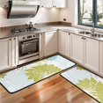 thumbnail image 3 of Kitchen Rugs Sets Of 2,Green and Blue Pioneer Flower Pattern Anti Fatigue Kitchen Mat Rugs Non Slip Washable,Decorative Kitchen Floor Mats for Kitchen,Sink,Laundry,17"x47"+17"x47", 3 of 5