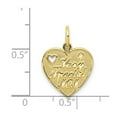 thumbnail image 3 of Auriga Fine Jewelry 10K Yellow Gold Very Special Mom Heart Charm Pendant (L-25 mm,W-21 mm) for Women, 3 of 5