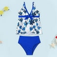 thumbnail image 2 of RMGVDSD Girls Two Piece Swimsuits Tankini Swimwear Hawaiian Print Top And Bottoms Beach Bathing Suits Summer Swimming Suit Fashionable Swimwear, 2 of 3