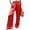 Red, variant on Delayuji Women's Satin Wide Leg Pants Fashion Casual Solid Color Elastic Waist Drawstring Pant Trousers Lightweight Palazzo Beach Vacation Clothes Work Wear Loungewear