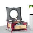 thumbnail image 1 of Caja de música de bailarina para niños, organizador de almacenamiento de joyería artesanal clásica Retro con espejo, regalos de cumpleaños y Navidad, 1 of 4
