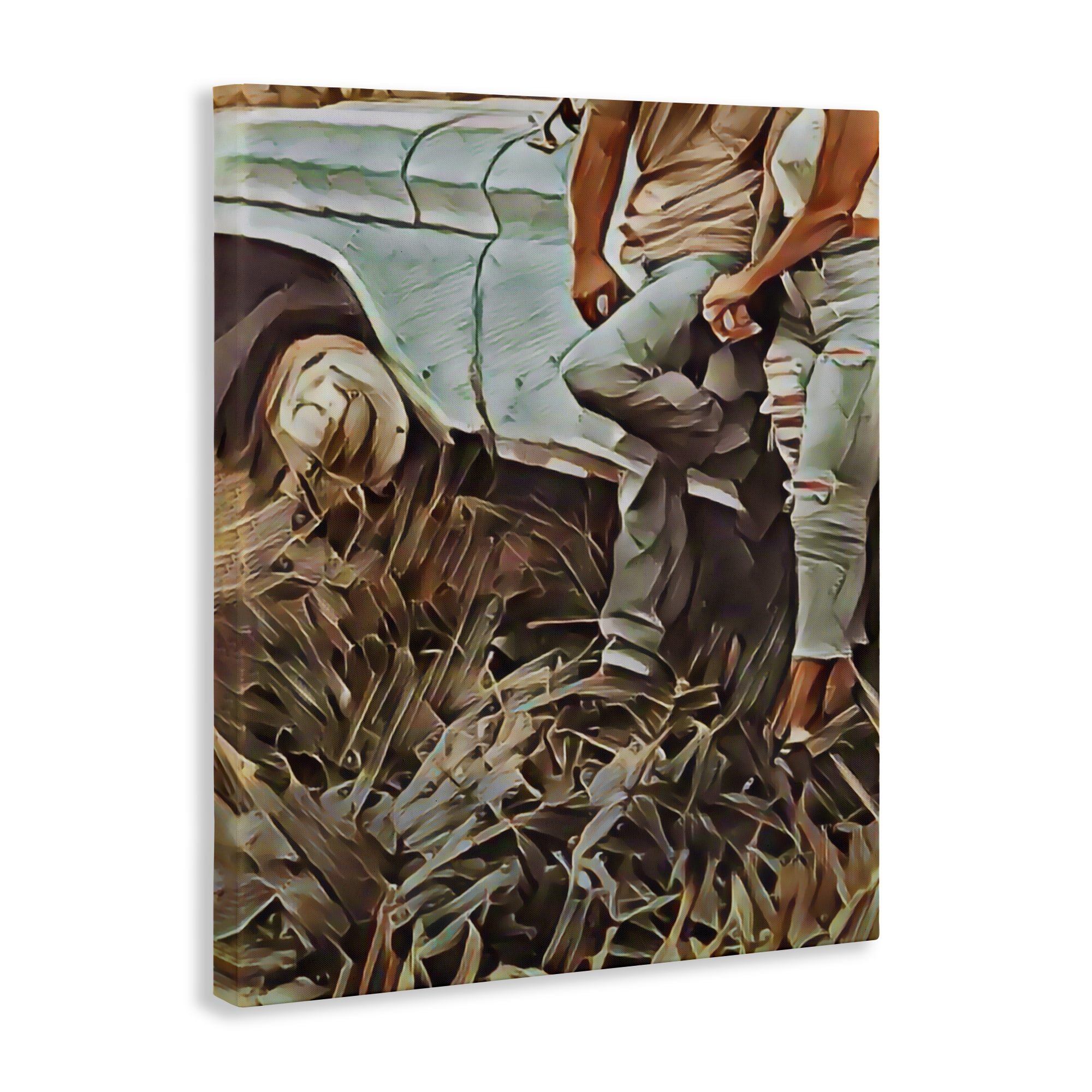 Leaning In Kisses Canvas Wall Art, design by Jesse Keith