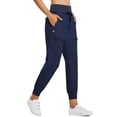 thumbnail image 1 of Pantalones de senderismo ligeros Joggers BALEAF para mujer UPF50+, color azul marino L, 1 of 7