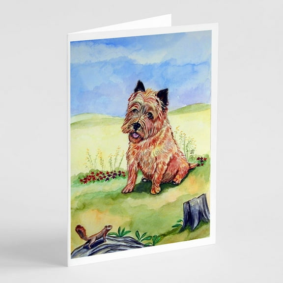 Cairn Terrier and the Chipmunk Greeting Cards and Envelopes Pack of 8