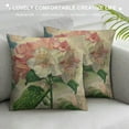 thumbnail image 3 of Nawypu  Pink Hydrangea Throw Pillow Cover Bouquet Floral Elegant Botanical Bunch Flower Leaf Bloom Plant Pillow Case  Decorative Men Women Boy Girl Room Cushion Cover for Home Couch Bed, 3 of 5