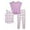 Lilac Postive, variant on RBX Girls' Pants Set - 3 Piece Short Sleeve Performance T-Shirt, Tank Top, and Capri Leggings (7-12)