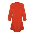 thumbnail image 5 of LISTHA Women's 3/4 Sleeve A-line and Flare Midi Long Dress Saffron 3XL, 5 of 6