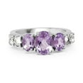 thumbnail image 3 of Genuine Oval Amethyst and Amethyst Ring in Sterling Silver - Size 8.00, 3 of 3