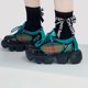 thumbnail image 3 of White Calcetines de algodón Harajuku para mujer, medias de estilo Hip Hop con lazo estampado de letras dulces de Lolita, 3 of 5