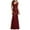Wine, variant on IROINNID Women's Sheath Dress Sequins Slim Fit Evening Dress Solid Color Elastic Waist Dress