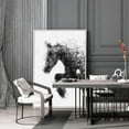 thumbnail image 4 of IDEA4WALL Framed Canvas Wall Art Abstract Black Horse Prints for Modern Home Decoration, 24"x36", 4 of 4