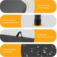thumbnail image 5 of 34" Folding Table, Portable Square Folding Card Table with Collapsible Legs & Carrying Handle, Plastic Tables for Camping,Picnic, Office, Party, Grey, 5 of 14