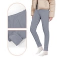 thumbnail image 4 of VV AVEORS Girls' Fleece Lined Leggings Warm Pants for Kids Elastic Waist Soft Underwear Pants Gray 140, 4 of 7