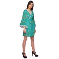thumbnail image 3 of Moomaya Peignoir en Coton pour Femmes Robe de Chambre Imprimée Courte pour Douche Nuptiale, 3 of 6
