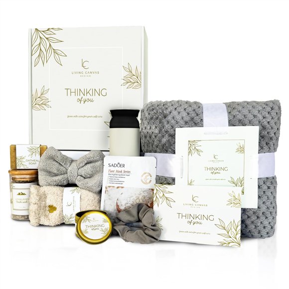 Regalos de cuidado personal para mujeres 11 piezas Regalos para mujeres para mamá, novia, esposa, hija, cestas de regalos de spa para mujeres con sales de baño, manta de jabón de avena, cesta de regal