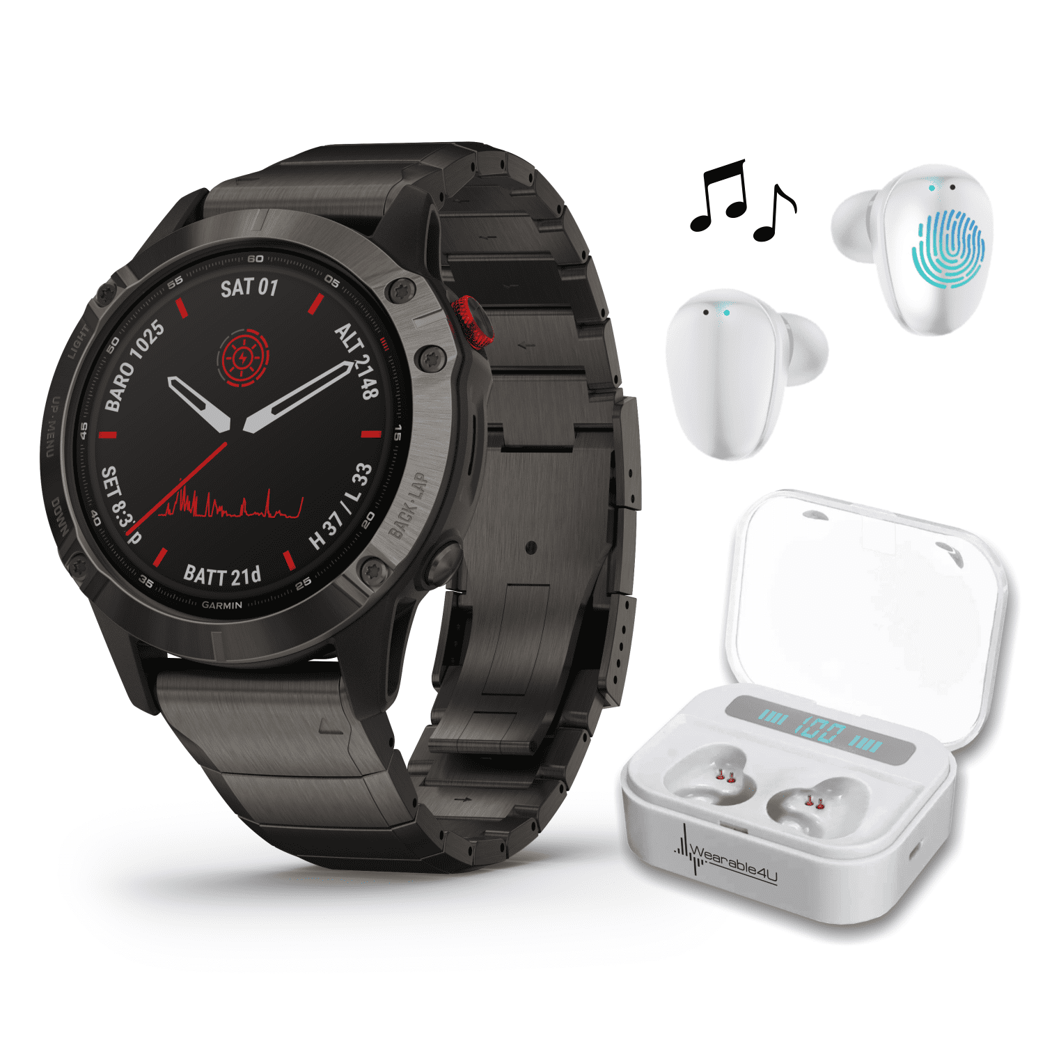 garmin fenix 6 pro solar titanium multisport gps watch
