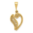 thumbnail image 1 of Diamond2Deal 14K Pendentif Initial Lettre Filigrane en Or Jaune pour Femmes, 1 of 6