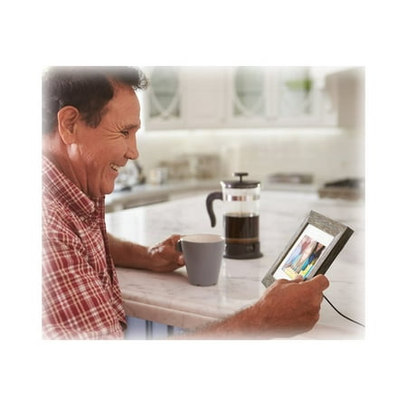 Aluratek 7" Distressed Wood Photo Frame - Wood