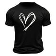 thumbnail image 4 of hotojiny Men Valentine's Day Shirt Lightweight Crew Neck Fashion T-Shirts Heart Graphic Short Sleeve Tee Summer Tops, 4 of 4
