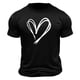 thumbnail image 4 of Tops para hombre, blusas y camisas de cuello redondo y manga corta para hombre. Camiseta/camisa informal de cuello redondo y manga corta con estampado de corazones para hombre. Tops de poliéster para, 4 of 4