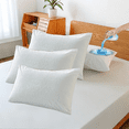 thumbnail image 1 of Amorosa Fundas de Almohadas Impermeable 4 Piezas Funda de Almohada Sofá Cómoda y Transpirable Ideal para Hogar Hotel y Viaje,Blanco Estándar-50*80cm, 1 of 8