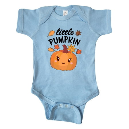 

Inktastic Cute Little Pumpkin with Fall Leaves Gift Baby Boy or Baby Girl Bodysuit