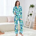 thumbnail image 4 of FORMRS Womens Pajama Set Long Sleeve Top and Pants with Pockets Soft Comfy Lounge Sleepwear, Sizes S-2XL, Vibrant Cat Pattern, 4 of 7