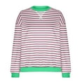 thumbnail image 4 of Honeeladyy Womens Striped Long Sleeve Shirt Trendy Oversized Sweashirt Crewneck Tops Gift for Your Girlfriend Wife Mom (Purple,L), 4 of 4