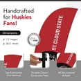 thumbnail image 2 of St. Cloud State Huskies 7.5' Two-Tone Razor Feather Stake Flag with Base, 2 of 5