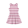 thumbnail image 3 of CCRFTGI Dresses for Kids Girls 10-12 A-Line Pink Striped Dress Birthday Wedding Sleeveless Girls Dresses Summer Stylish Special Occasion Dress for Girls Pink 11-12 Years, 3 of 4